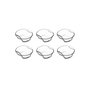 Voir la diapositive 1 : FIVE Lot de 6 Mini-Plats Ronds en Verre 16cm Transparent