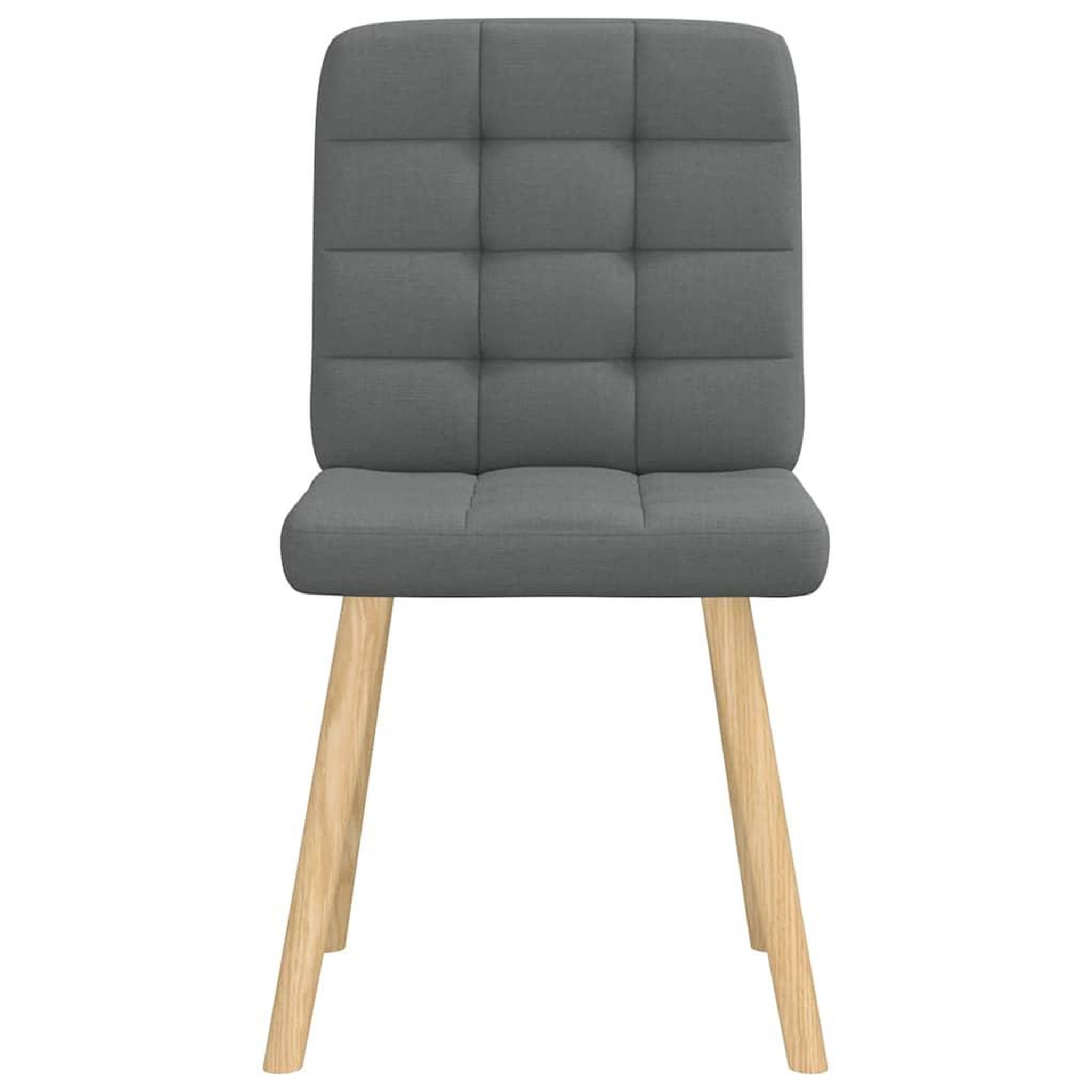 Voir la diapositive 4 : VIDAXL Chaises a manger lot de 4 gris fonce tissu