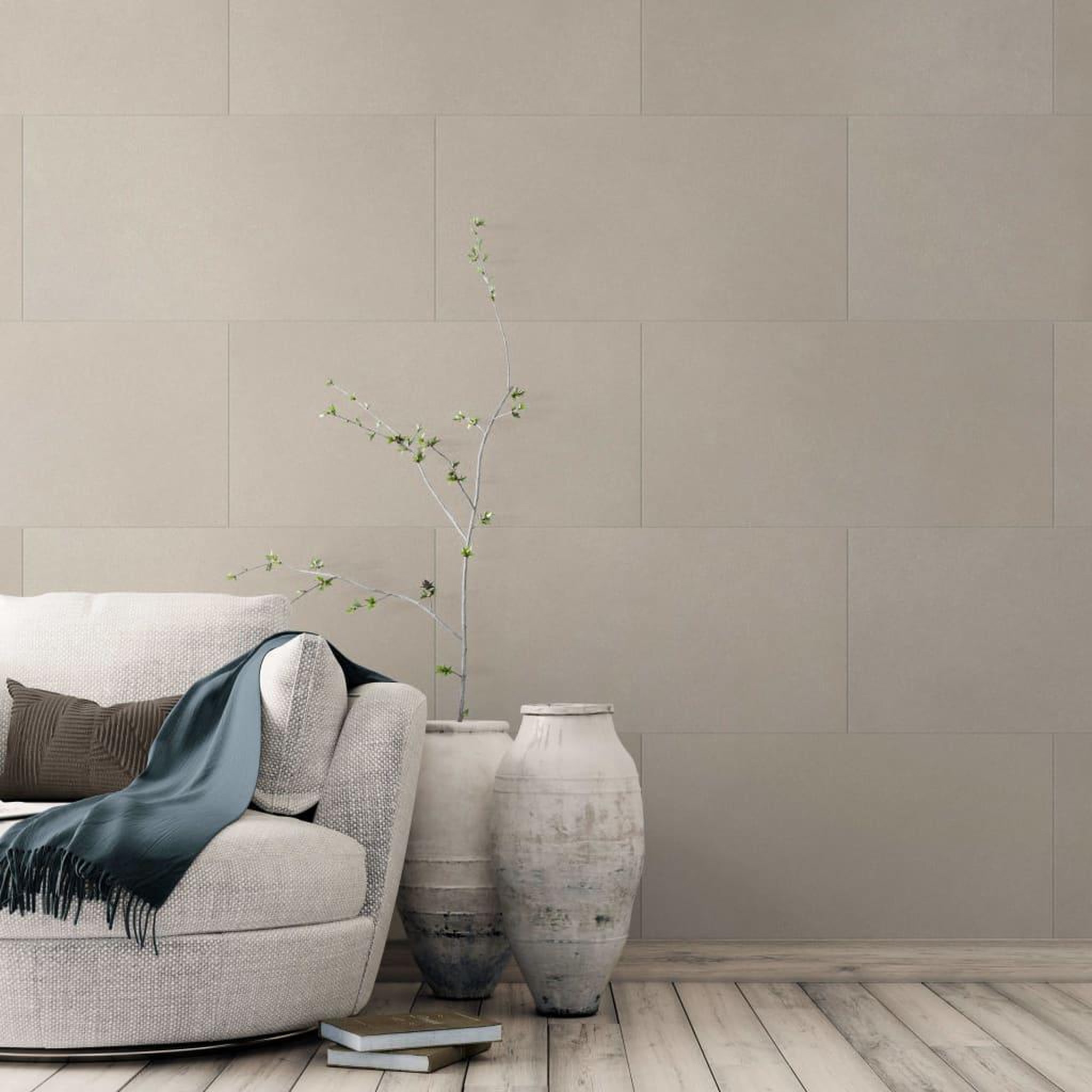 Voir la diapositive 3 : Grosfillex Grosfillex Carreau revetement mural Gx Wall+ 11pcs 30x60cm Beige clair