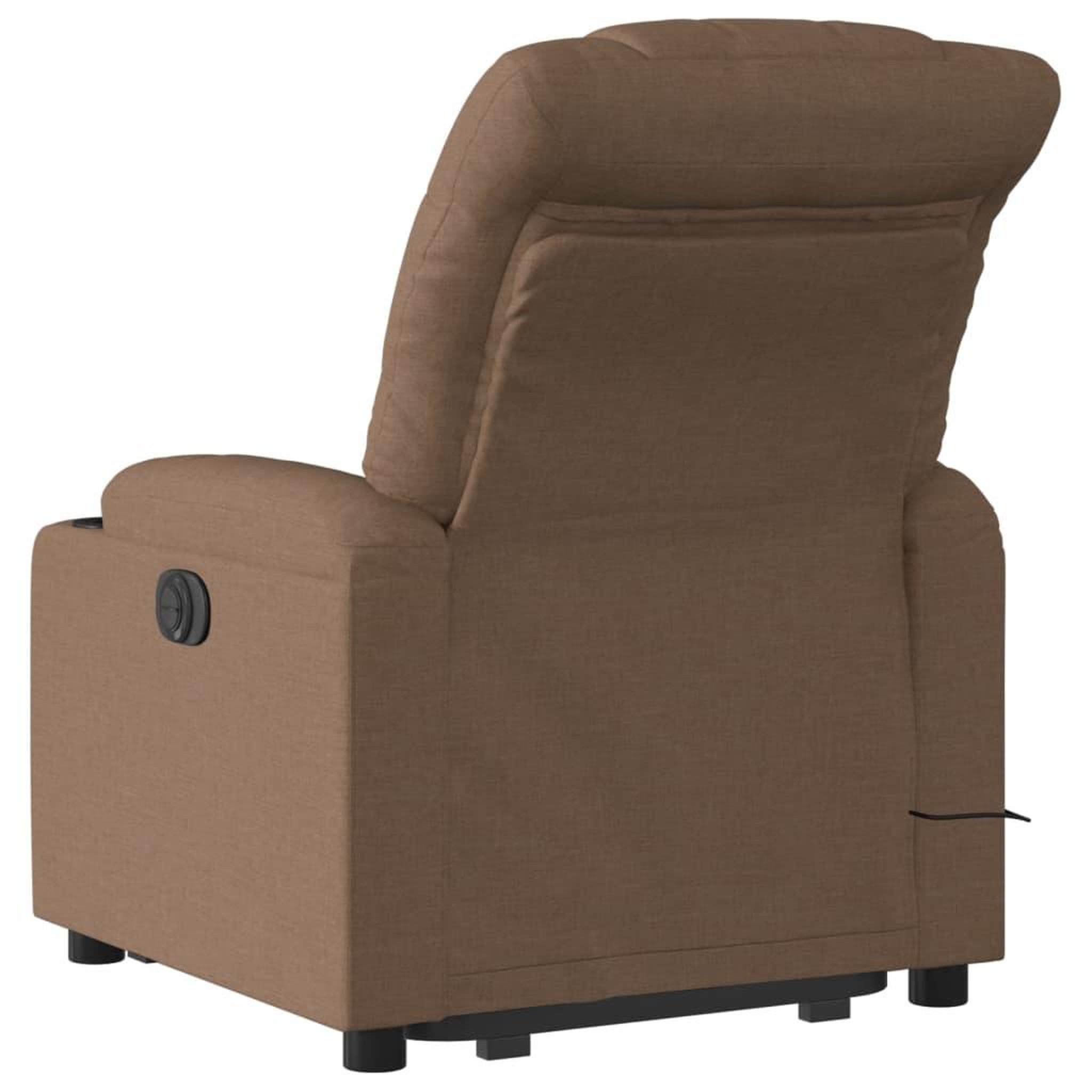 Voir la diapositive 5 : VIDAXL Fauteuil inclinable de massage electrique Marron Tissu