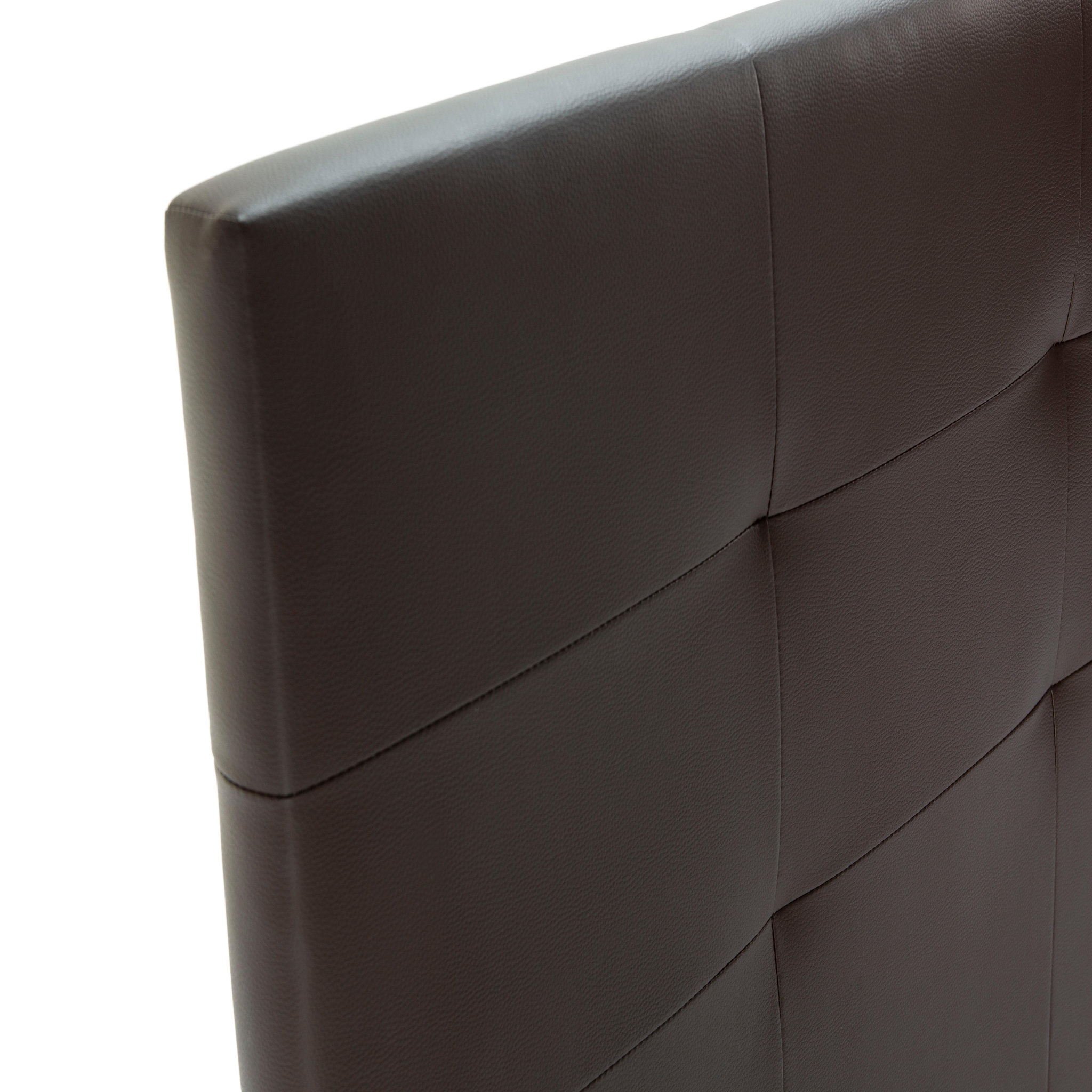 Voir la diapositive 3 : MARCKONFORT Tête de lit Carla 150x60 cm Chocolat, rembourrée de Mousse