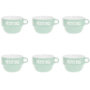 Voir la diapositive 1 : SECRET DE GOURMET Lot de 6 Tasses en Faïence  Coloroma  62cl Menthe