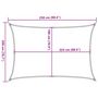 Voir la diapositive 6 : VIDAXL Voile d'ombrage 160 g/m^2 Rouge 2x2,5 m PEHD