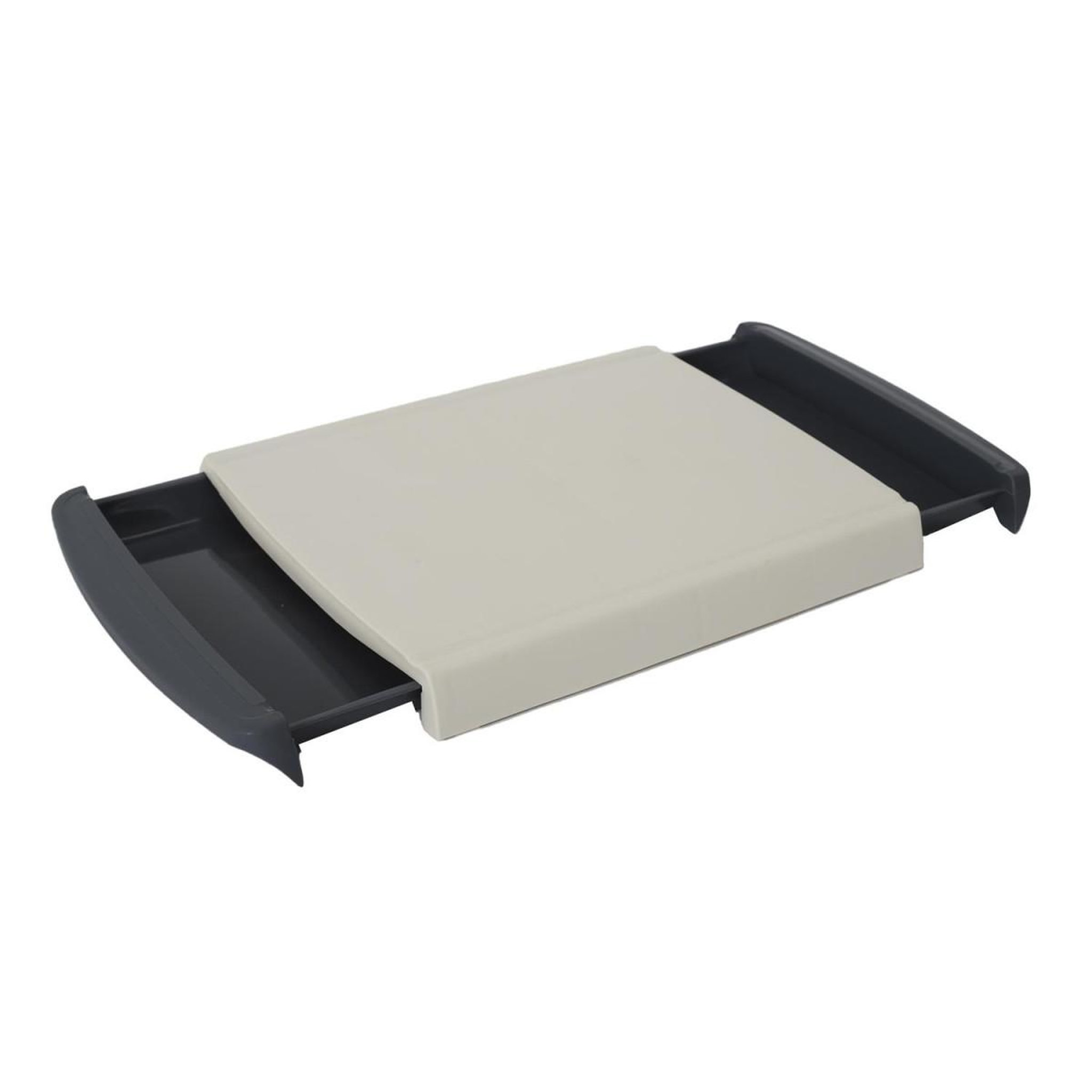 Voir la diapositive 5 : COOK CONCEPT Planche à découper  2 tiroirs  37cm gris