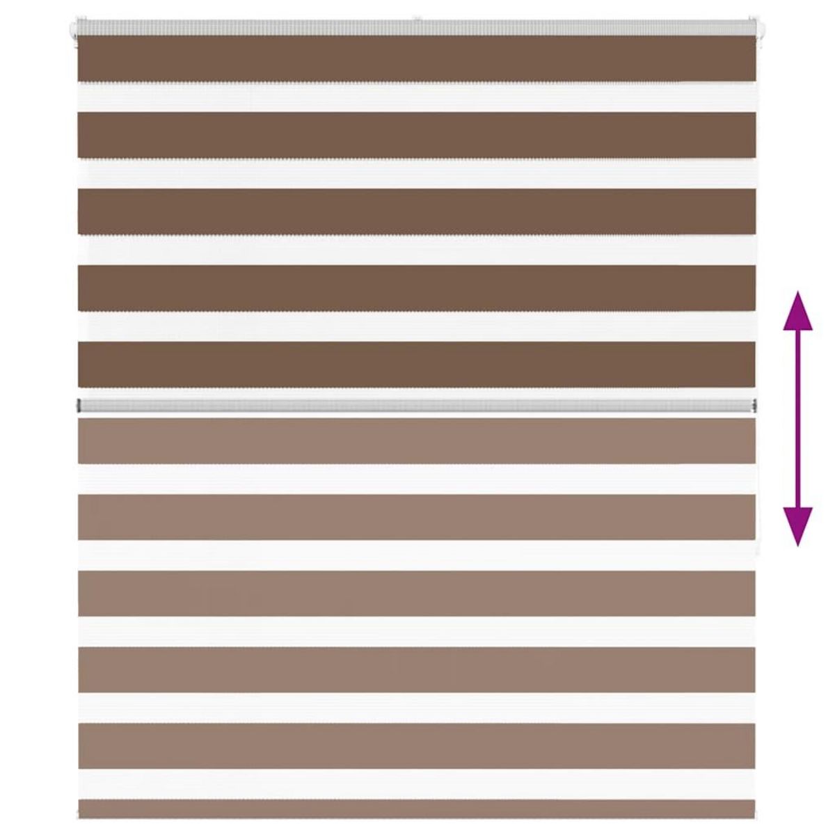 VIDAXL Store zebre marron 125x150cm largeur du tissu 120,9cm polyester