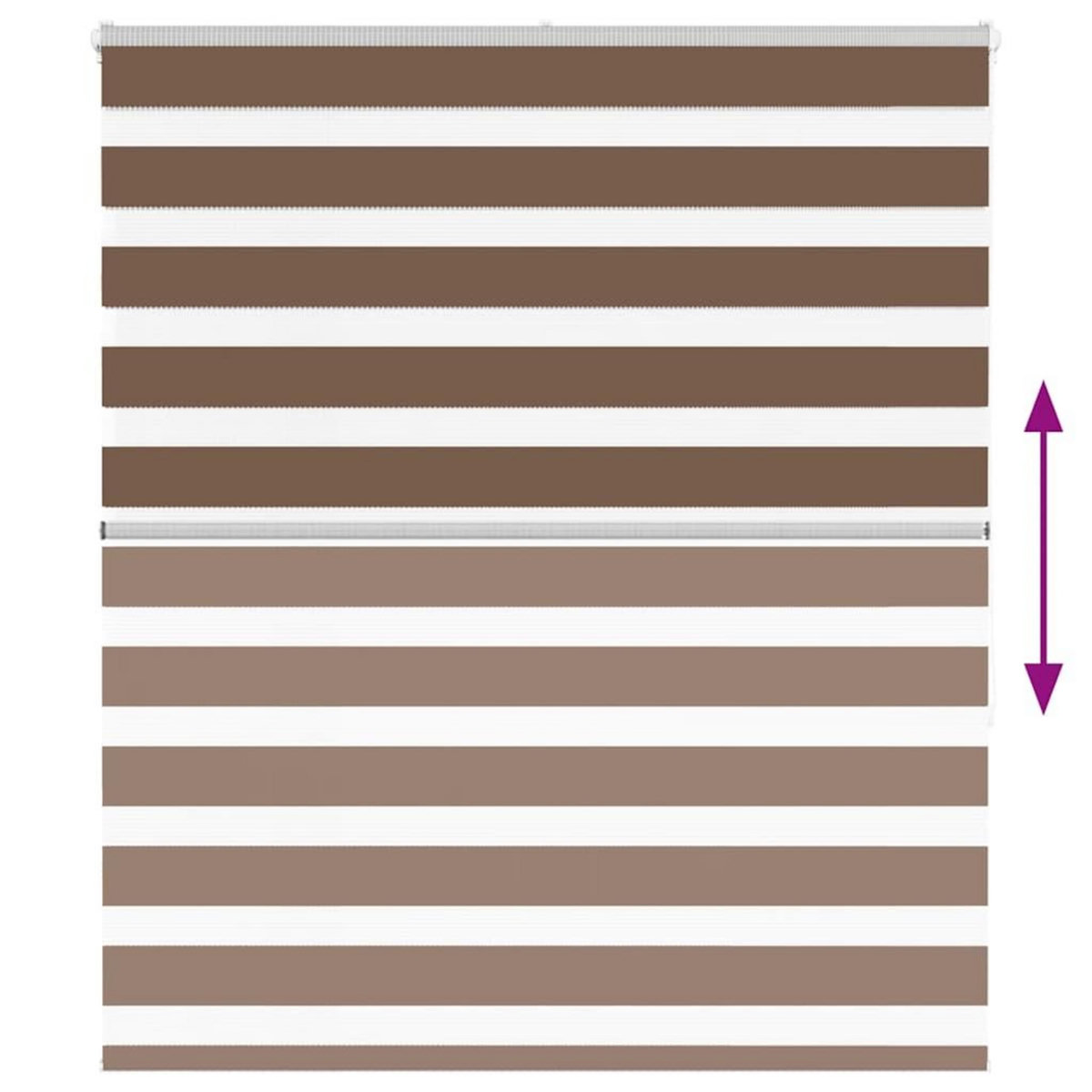 VIDAXL Store zebre marron 125x150cm largeur du tissu 120,9cm polyester