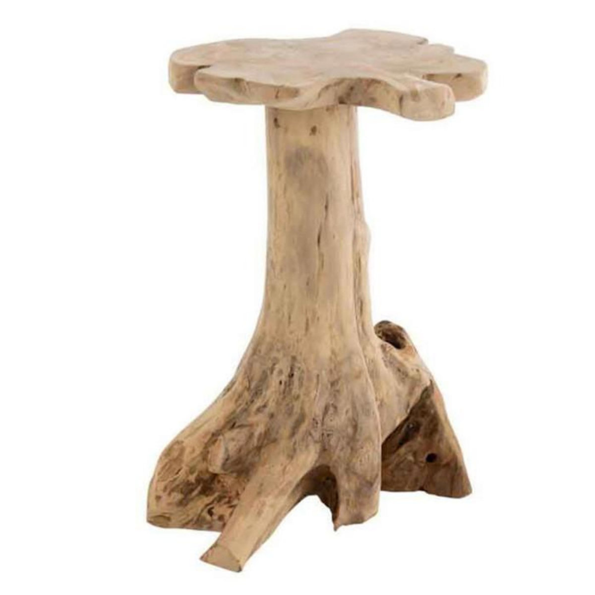 Paris Prix Table d'Appoint en Bois de Teck  Amy  65cm Naturel