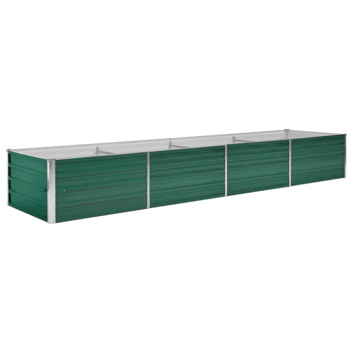 VIDAXL Lit sureleve de jardin Acier galvanise 320x80x45 cm Vert