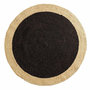 Voir la diapositive 1 : Paris Prix Tapis Déco Rond en Jute  Mario  120cm Noir & Or