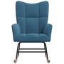Voir la diapositive 3 : VIDAXL Chaise a bascule Bleu Velours
