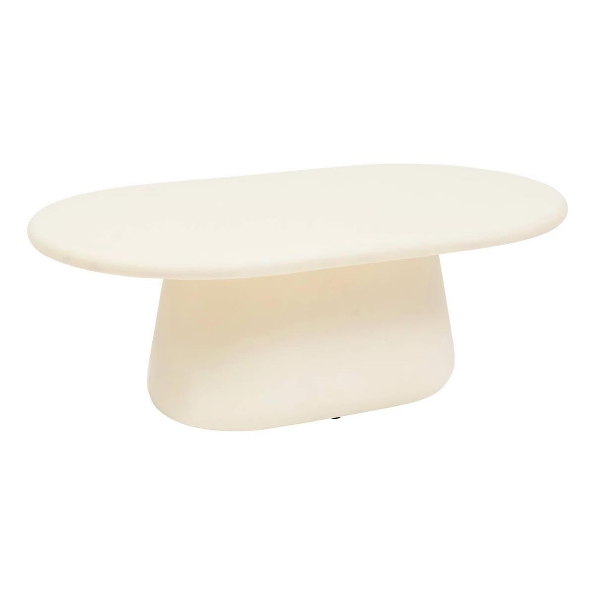 ATMOSPHERA Table basse ovale  dumka  110cm ivoire