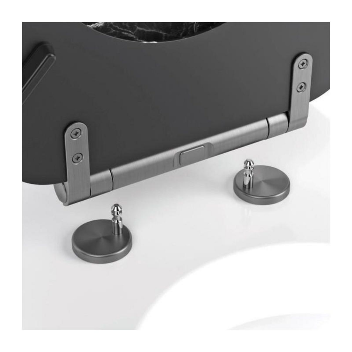 CENTRALE BRICO Abattant déclipsable avec frein de chute bois compressé Stavos noir