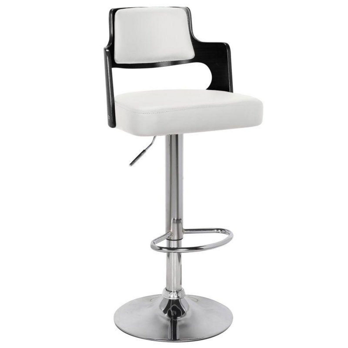 Paris Prix Lot de 2 Chaises de Bar  Paddington  110cm Noir & Blanc
