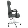 Voir la diapositive 4 : VIDAXL Fauteuil de massage inclinable de bureau Gris fonce Tissu