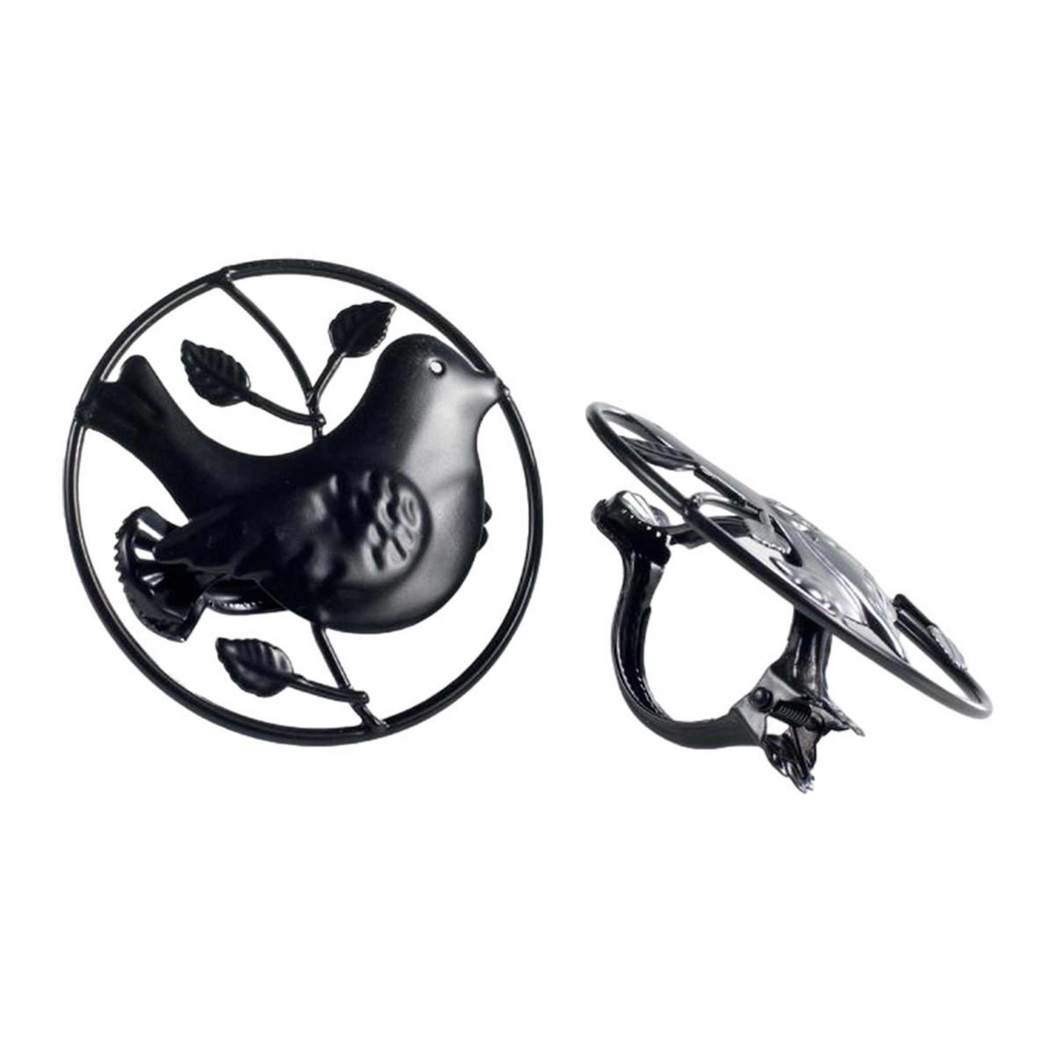 Douceur d'Intérieur Lot de 2 embrasses de rideau  passero  8cm noir