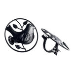 Paris Prix Lot de 2 Embrasses de Rideau  Passero  8cm Noir
