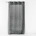 Paris Prix Rideau Voilage à Œillets  Arty Line  140x240cm Anthracite & Argent
