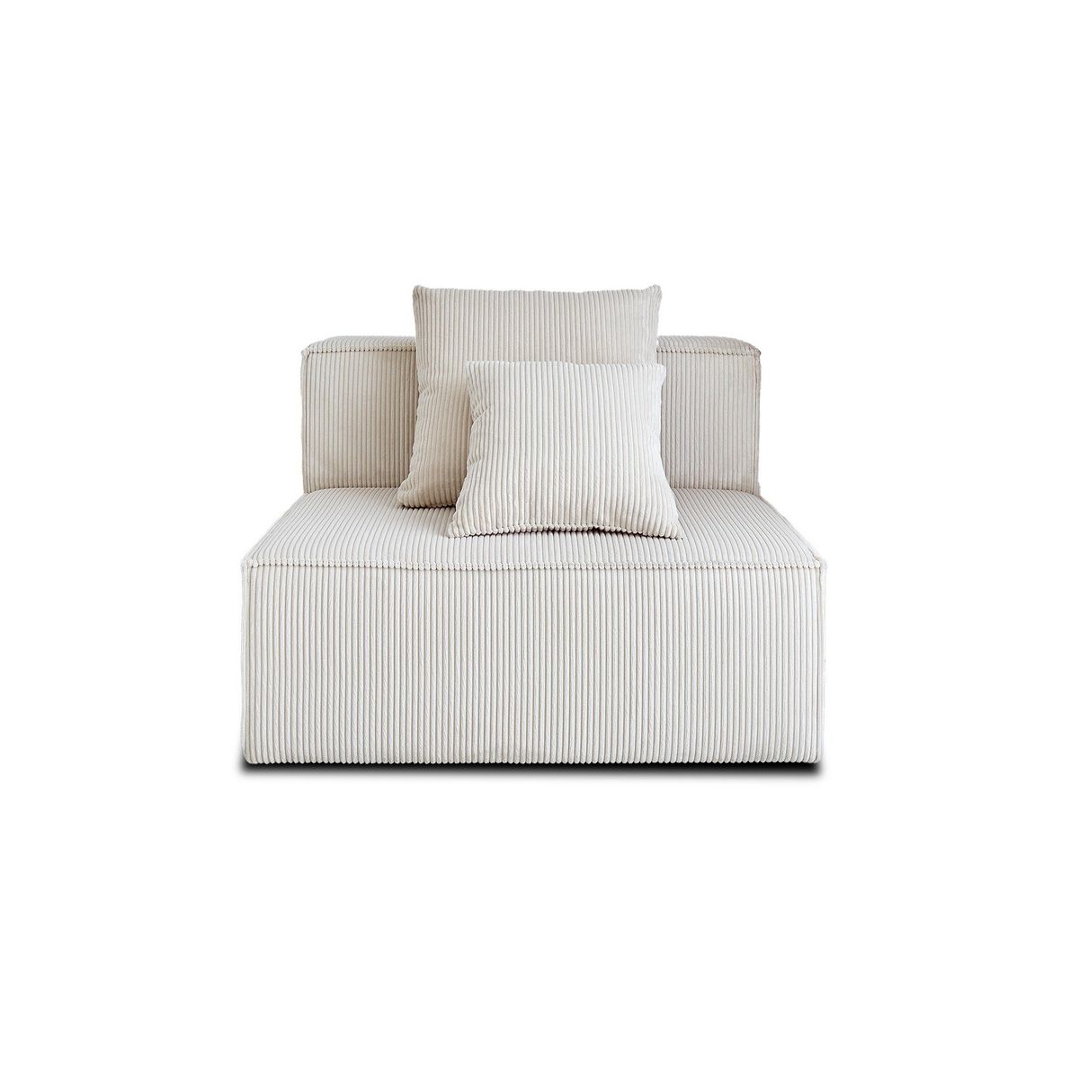 LISA DESIGN Colombine - module d'assise sans accoudoirs - en velours côtelé