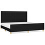 Voir la diapositive 2 : VIDAXL Cadre de lit sans matelas noir 200x200 cm tissu