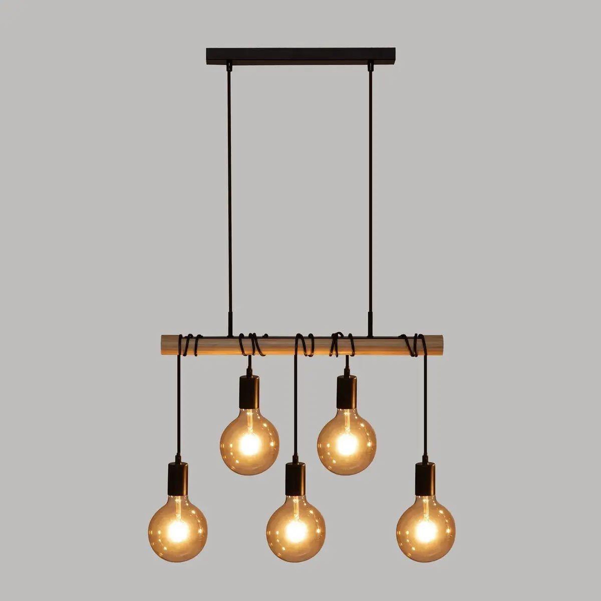 Voir la diapositive 3 : ATMOSPHERA Suspension 5 têtes  jake  120cm noir