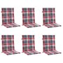 Voir la diapositive 3 : VIDAXL Coussins de chaise de jardin a dossier bas lot de 6 rouge