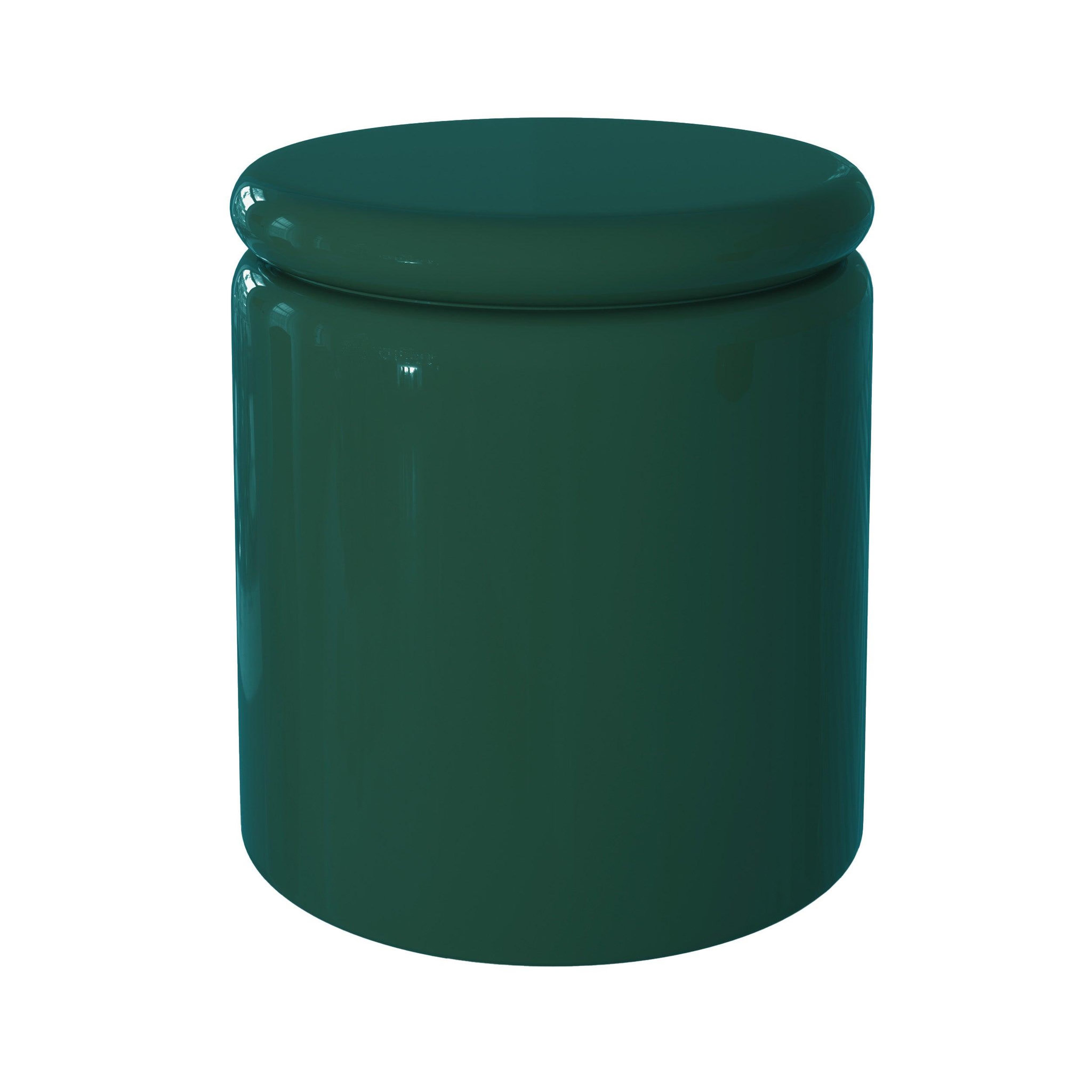 MAISON PAVANE Table d'appoint laquée vert canard en mdf, d40 cm-oscar