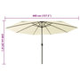 Voir la diapositive 6 : VIDAXL Parasol de jardin avec lumieres LED et mat en metal 400cm sable