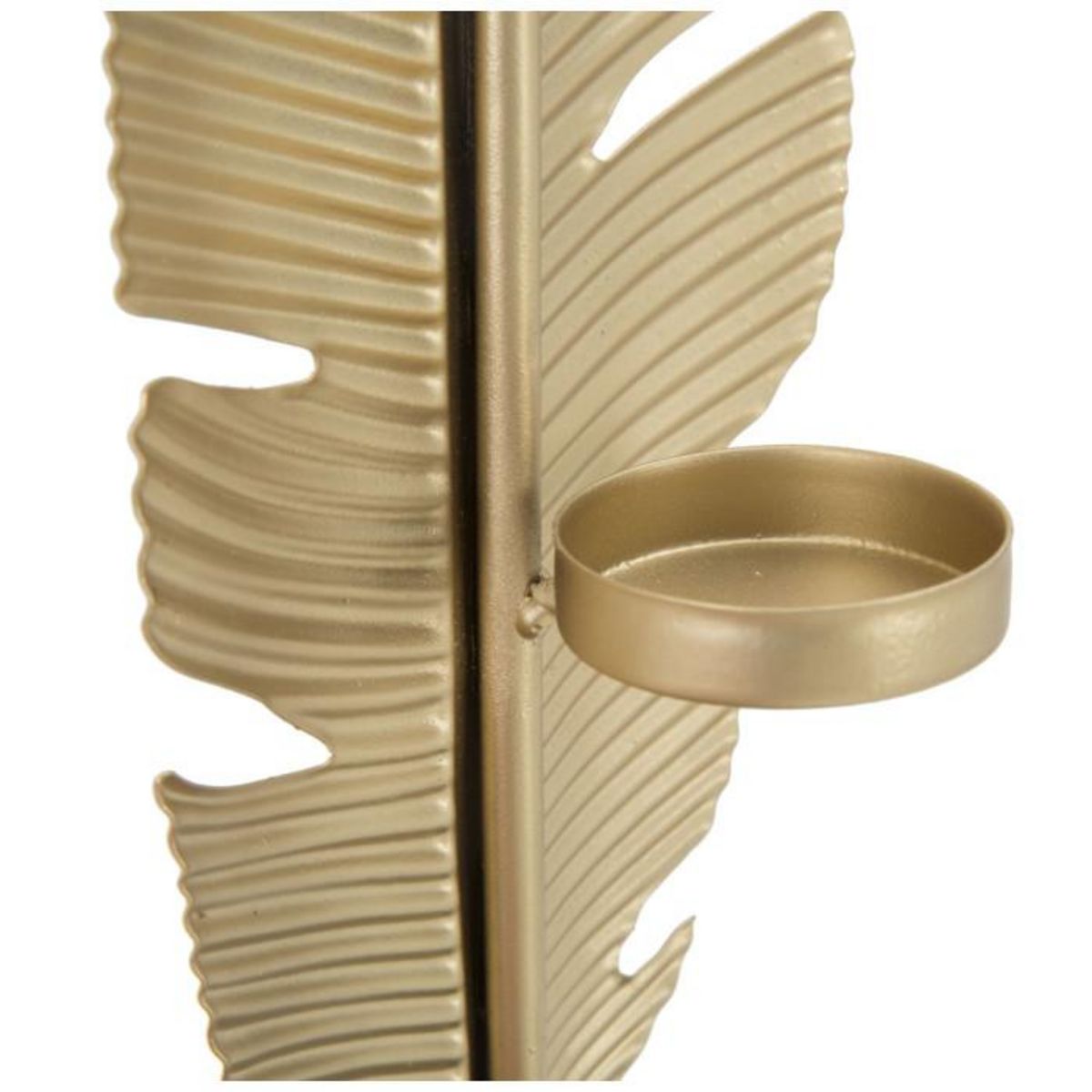 Paris Prix Plume Déco en Métal  Bougeoir  34cm Or