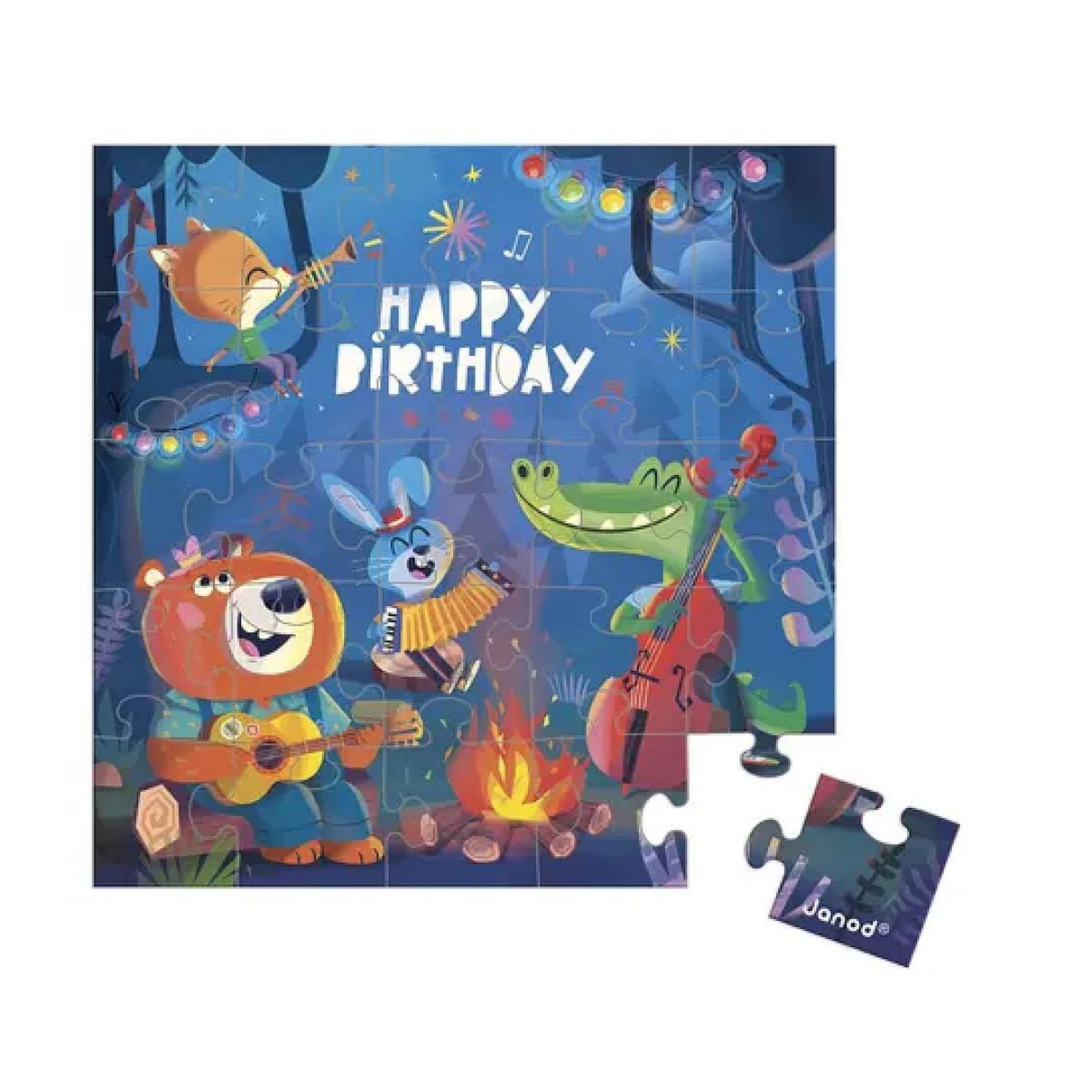 Voir la diapositive 2 : JANOD Carte Cadeau Puzzle 25 Pieces Foret