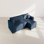 Voir la diapositive 6 : BEST MOBILIER Jonas - canapé d'angle réversible 4 places convertible avec coffre en tissu texturé