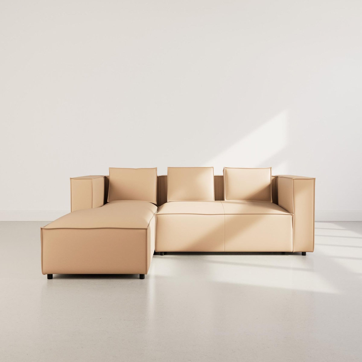 LISA DESIGN Stella - canapé d'angle gauche 4 places en simili