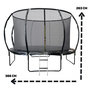 Voir la diapositive 4 : JUMP4FUN Trampoline 12Ft ø 366 cm noire avec Echelle, Protection et Filet de sécurité