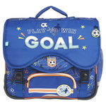 AUCHAN Cartable 36 cm bleu FOOTBALL