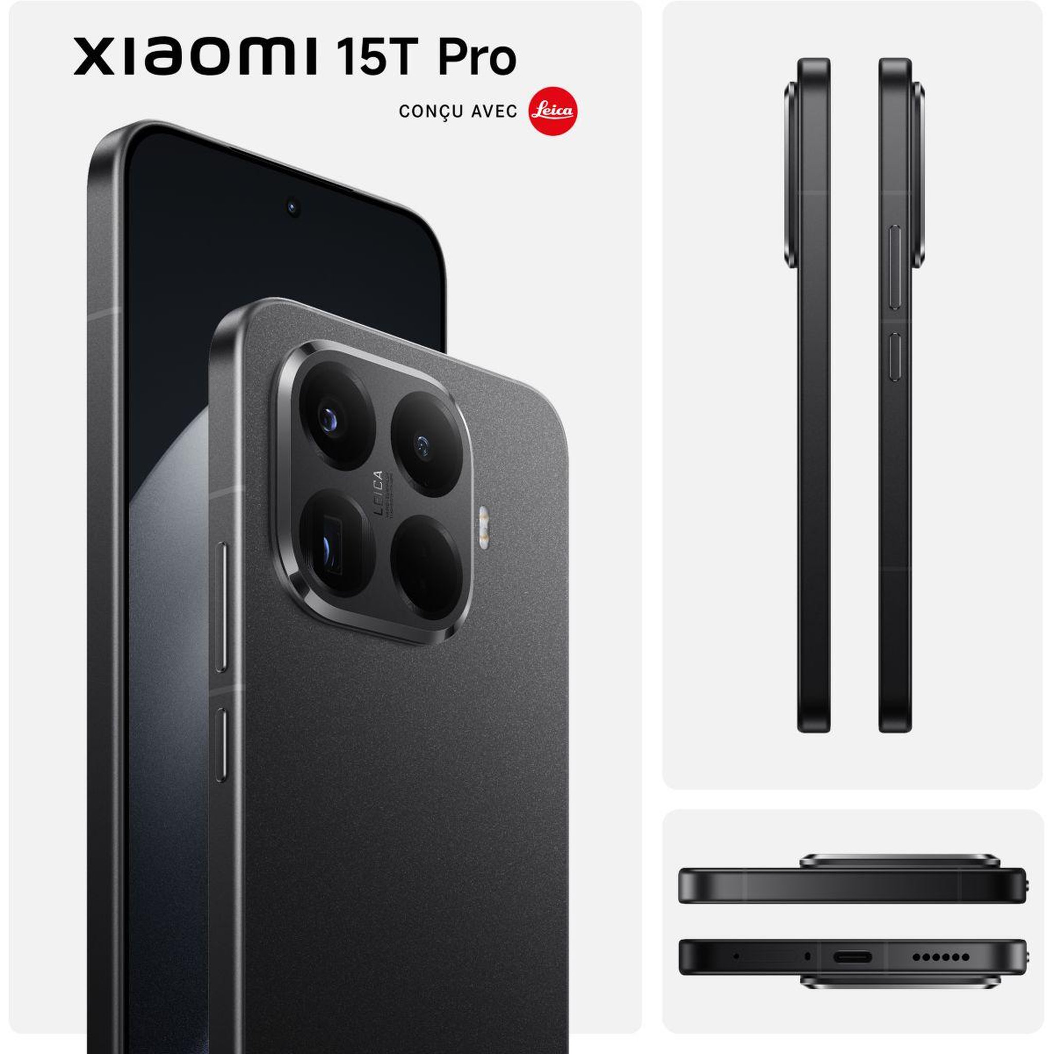 Voir la diapositive 2 : XIAOMI Smartphone 15T Pro conçu avec Leica 512Go Noir