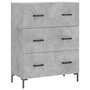 Voir la diapositive 2 : VIDAXL Buffet gris beton 69,5x34x90 cm bois d'ingenierie