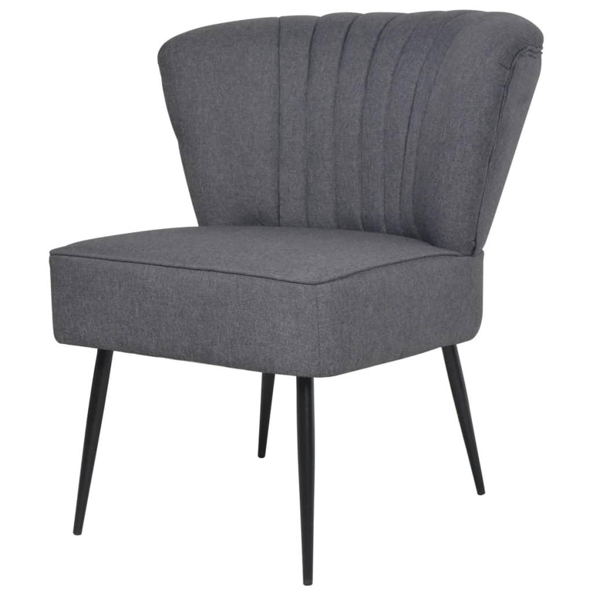 Voir la diapositive 1 : VIDAXL Chaise de cocktail gris fonce tissu