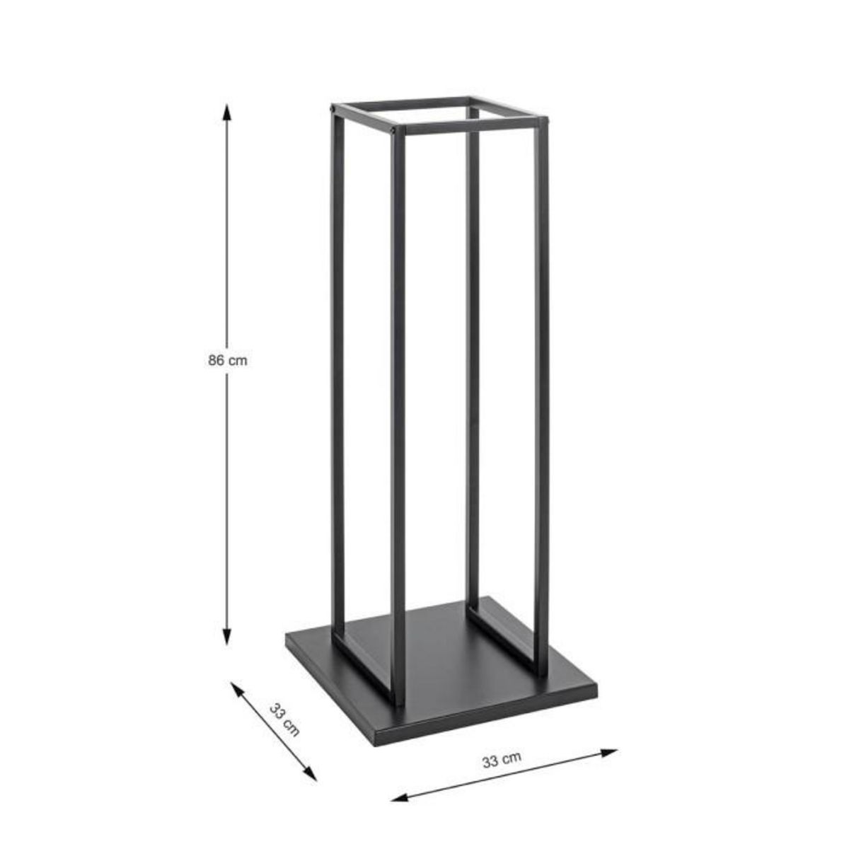 Paris Prix Range-Bûches Métal  Gordon  85cm Noir