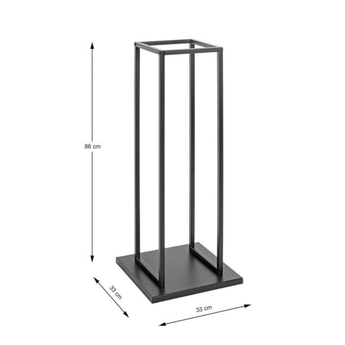 Paris Prix Range-Bûches Métal  Gordon  85cm Noir