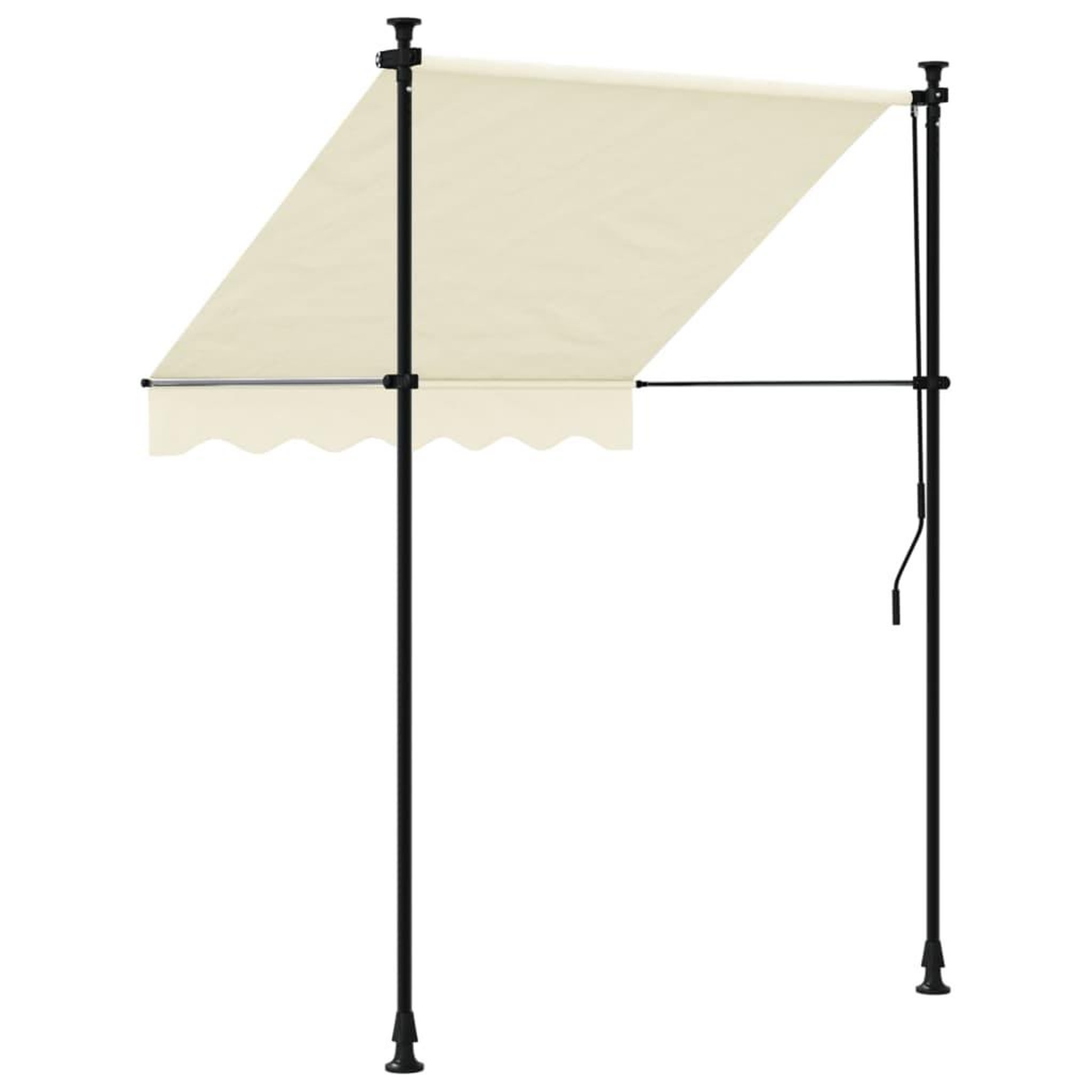 Voir la diapositive 5 : VIDAXL Auvent retractable creme 150x150 m tissu et acier