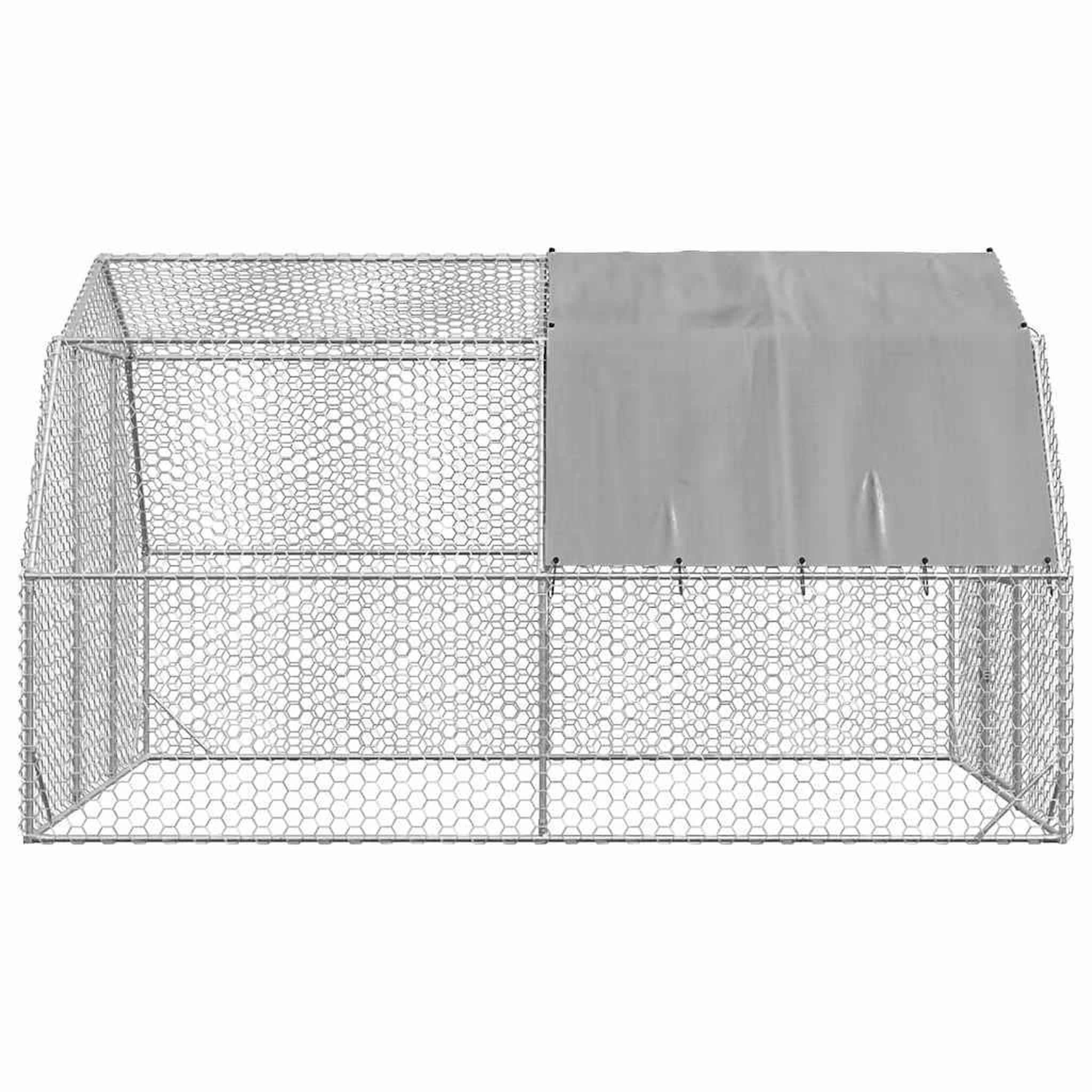 Voir la diapositive 4 : VIDAXL Poulailler avec toit 2,5x4x2,25 m acier galvanise
