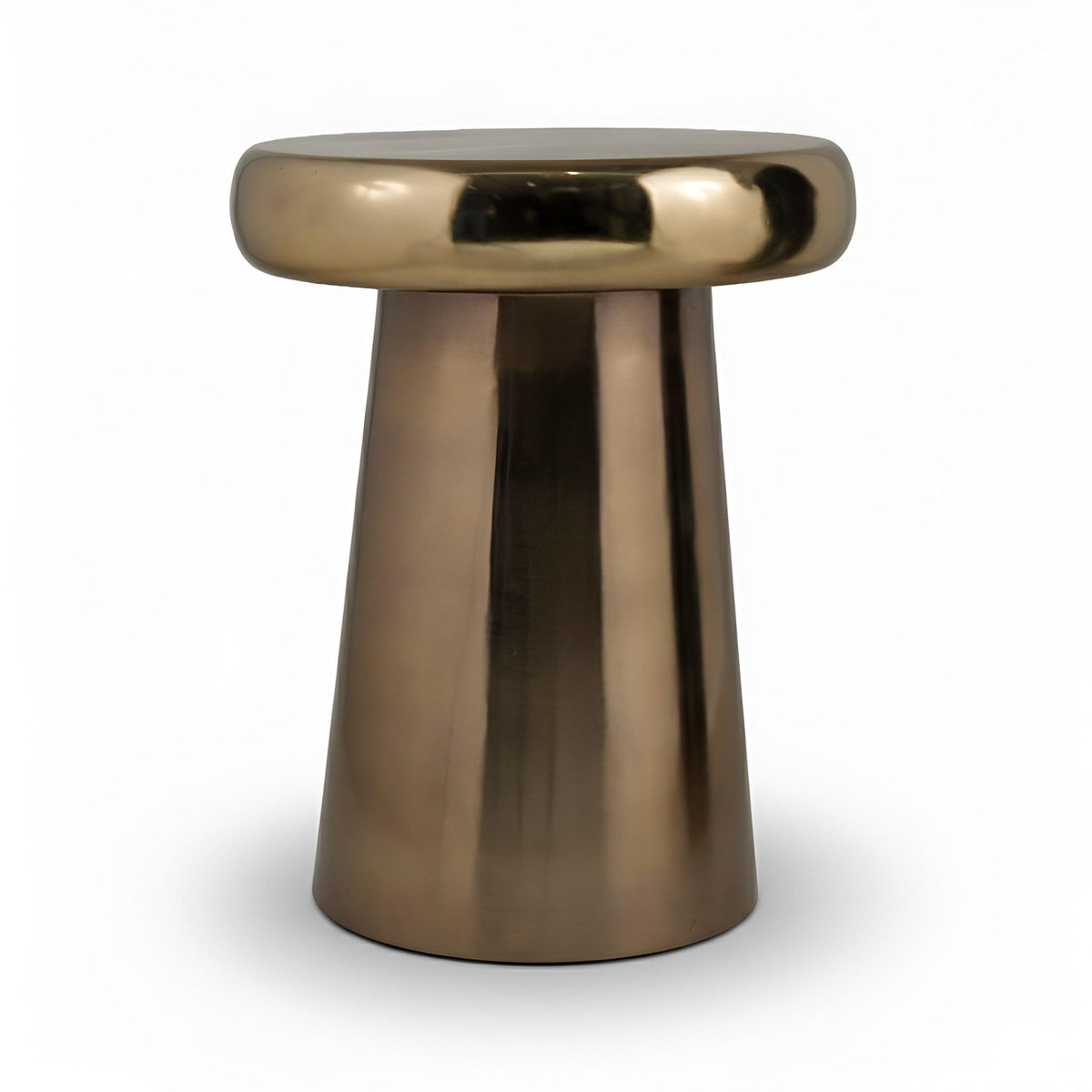 Rendez vous déco Table d'appoint ronde en métal doré D40 cm - Anouk