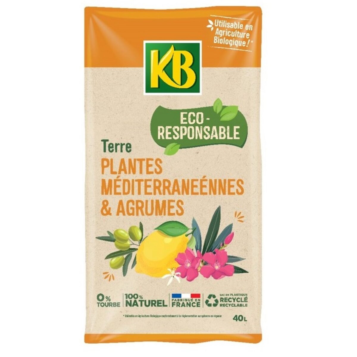 KB Terre plantes méditerranéennes & agrumes éco-responsable - 40L