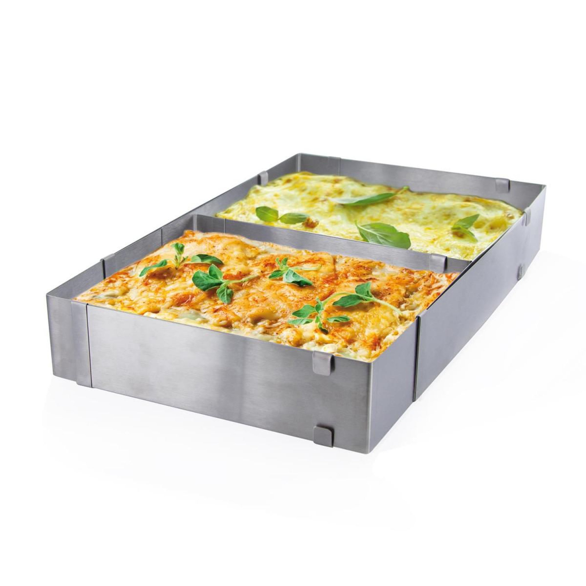 Voir la diapositive 3 : COOK CONCEPT Cadre à pâtisserie inox  extensible  44cm argent
