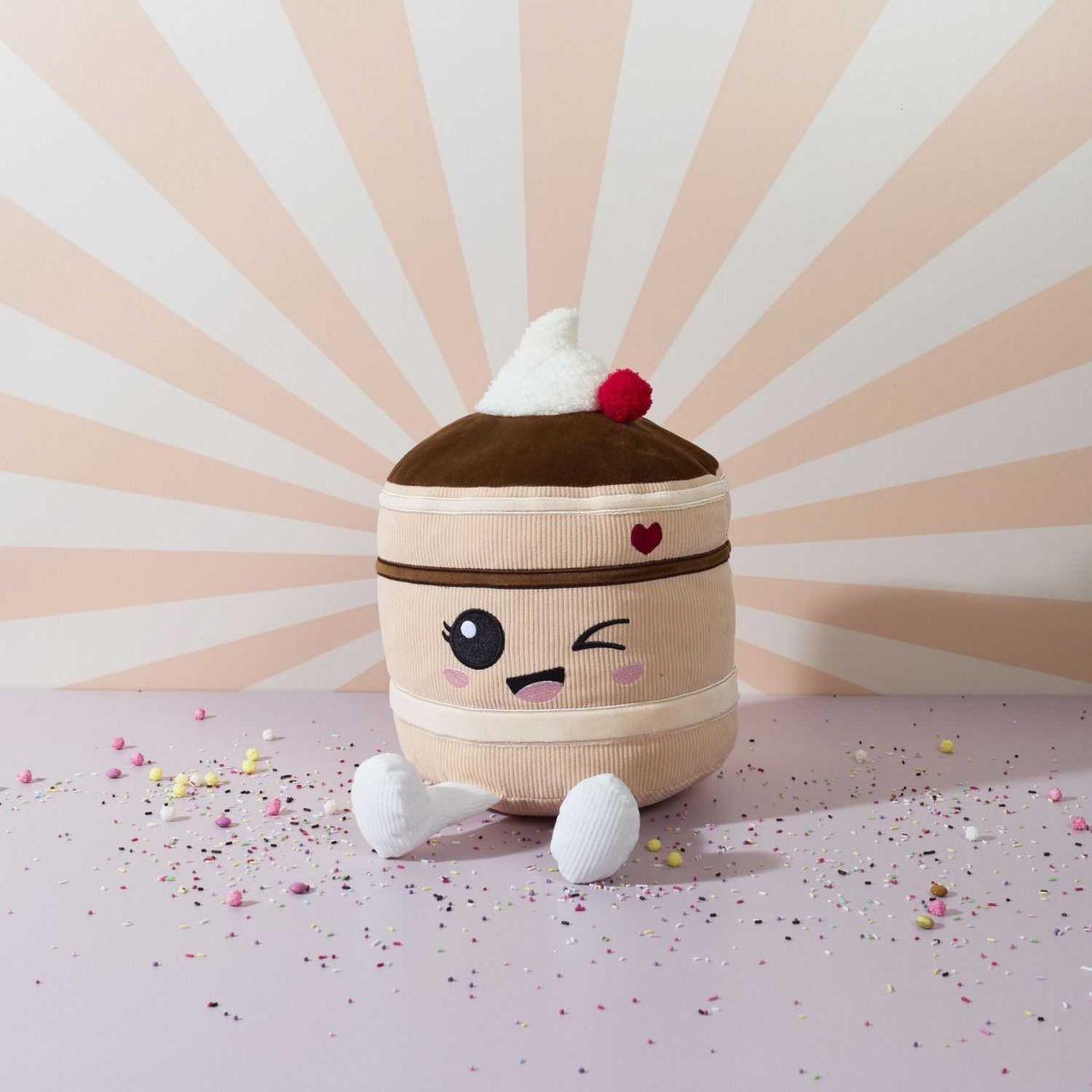 Voir la diapositive 2 : The concept Factory Peluche enfant gâteau choco  kawaii  30cm marron