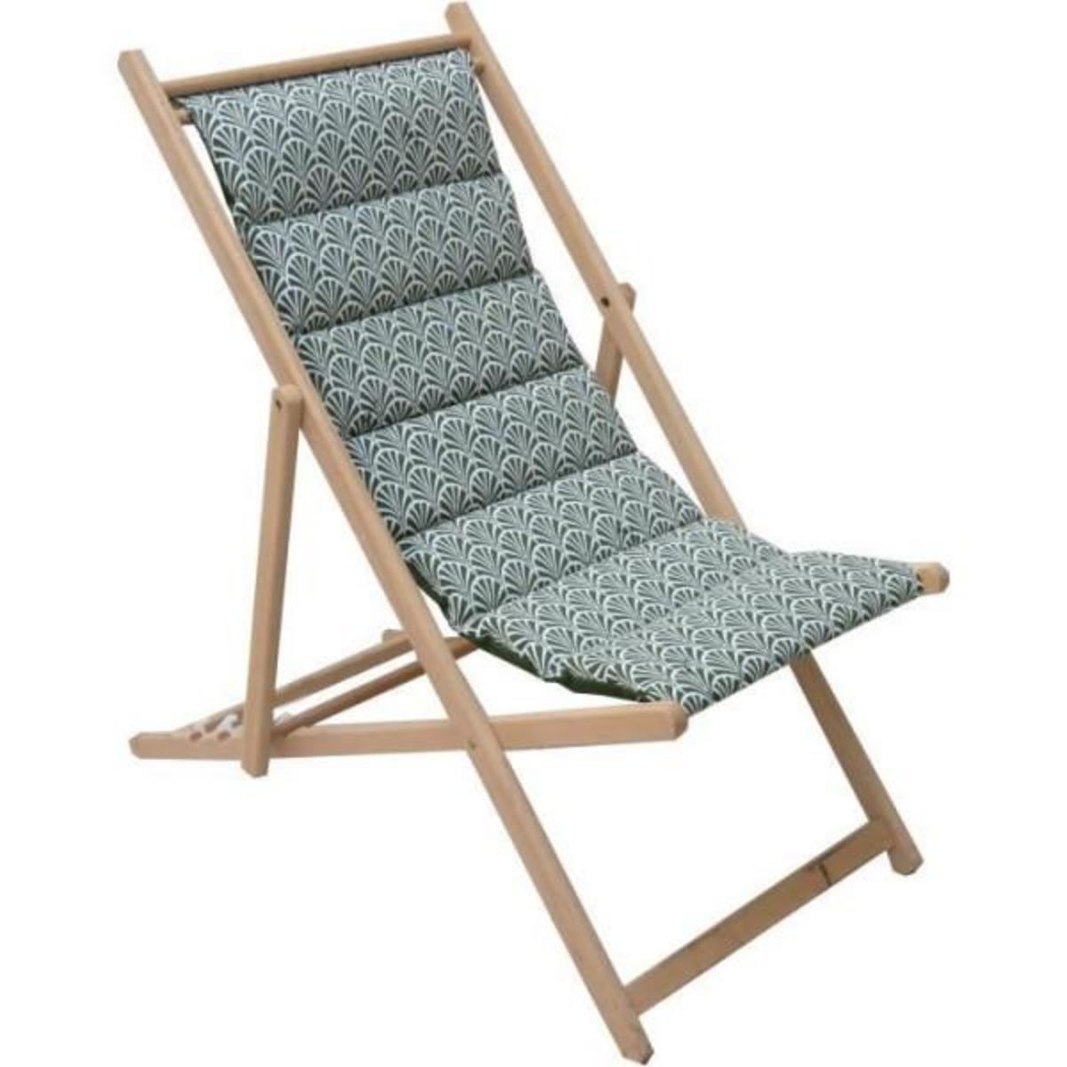 Jardin prive Transat JARDIN PRIVE - Chilienne matelassée Norvege avocat - tissu traité déperlant