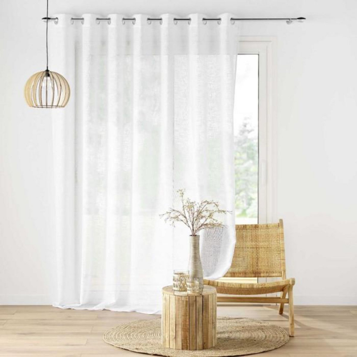 Paris Prix Rideau Voilage  Haltona  240x240cm Blanc