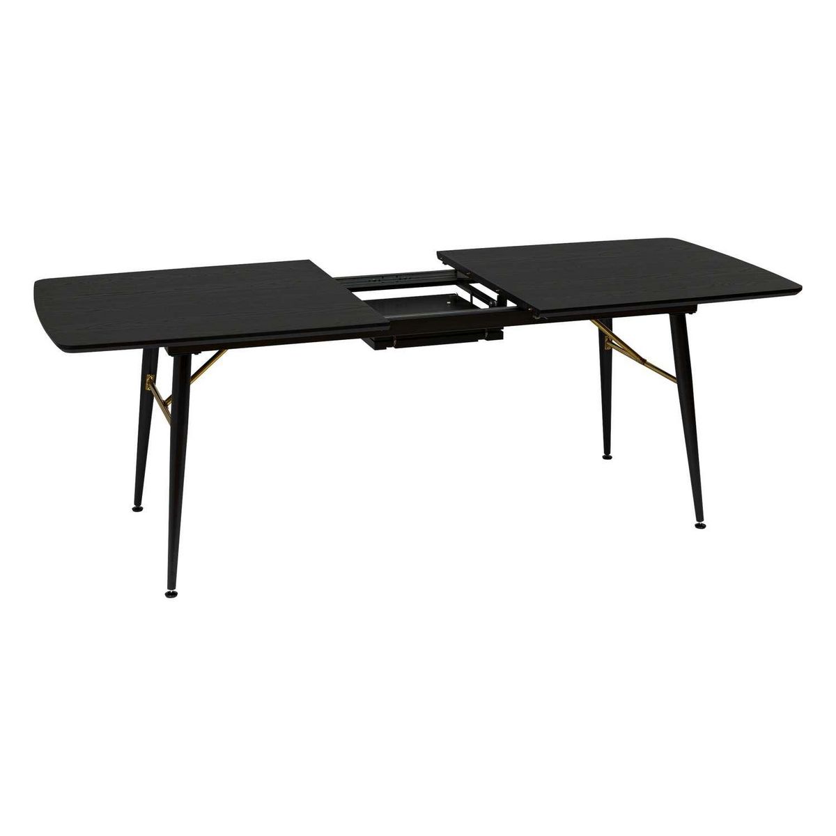 ATMOSPHERA Table à manger extensible en bois pour 6 à 8 personnes AUBREY - Noir