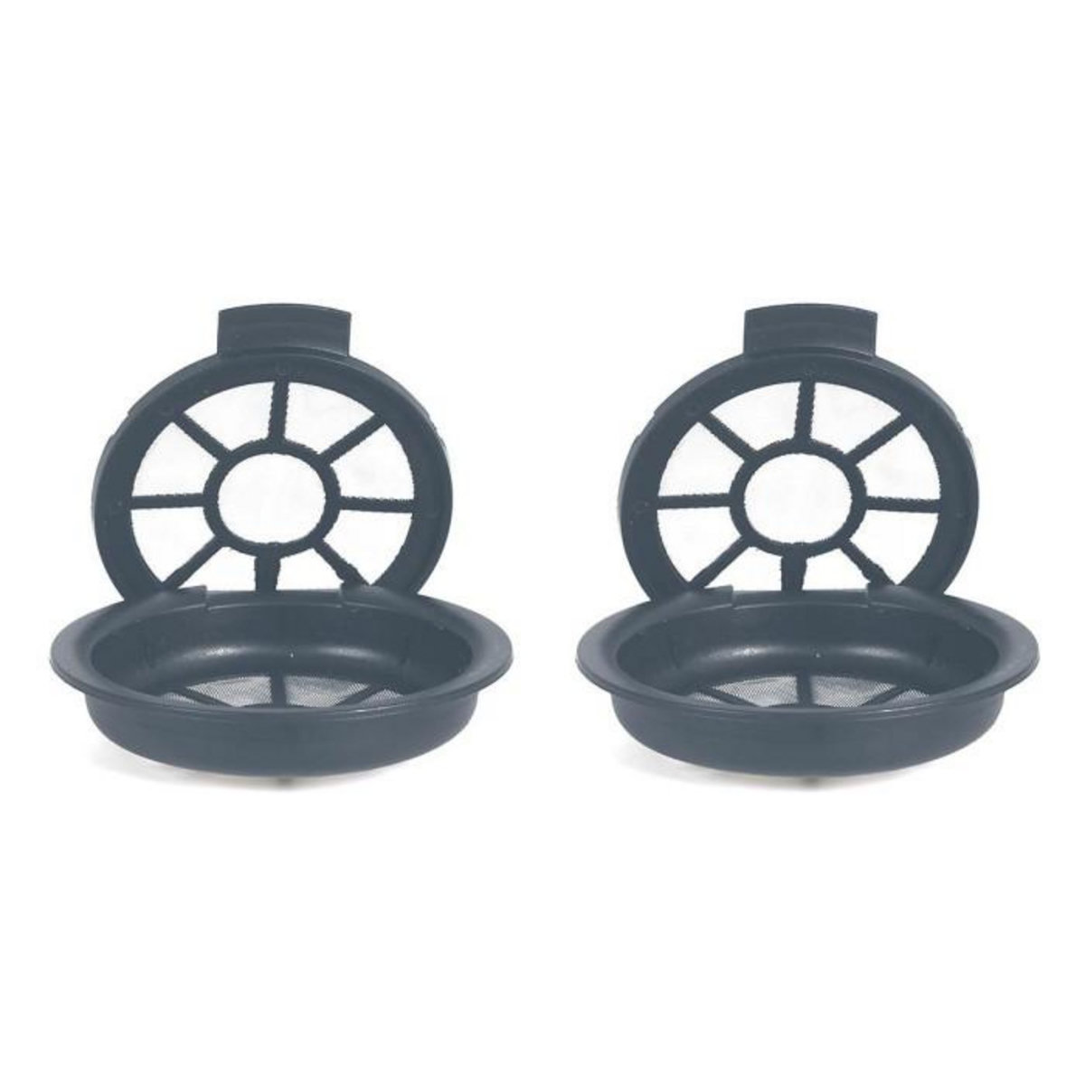 Paris Prix Lot de 2 Capsules à Café  Réutilisables  6cm Gris