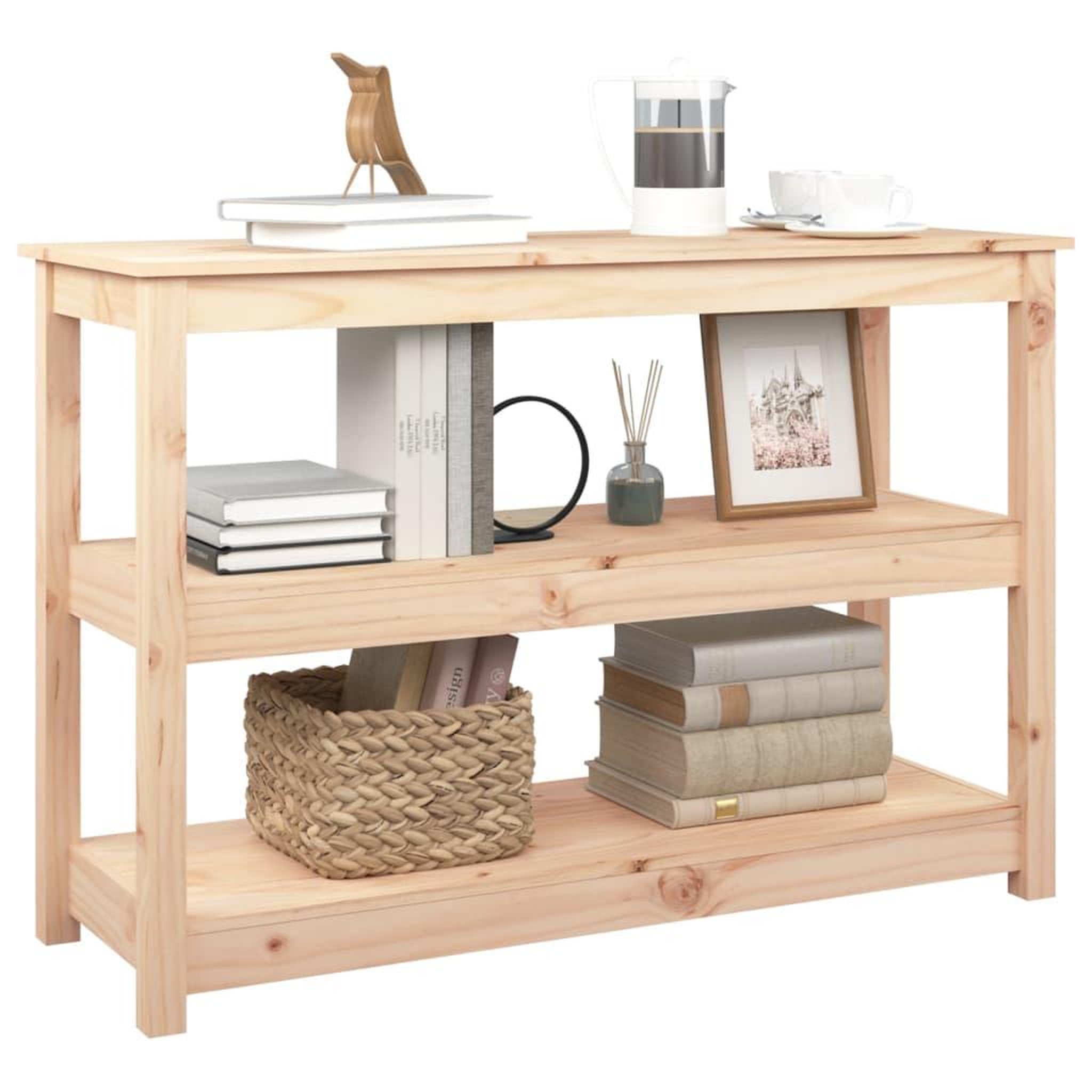 Voir la diapositive 4 : VIDAXL Table console 110x40x74 cm Bois massif de pin