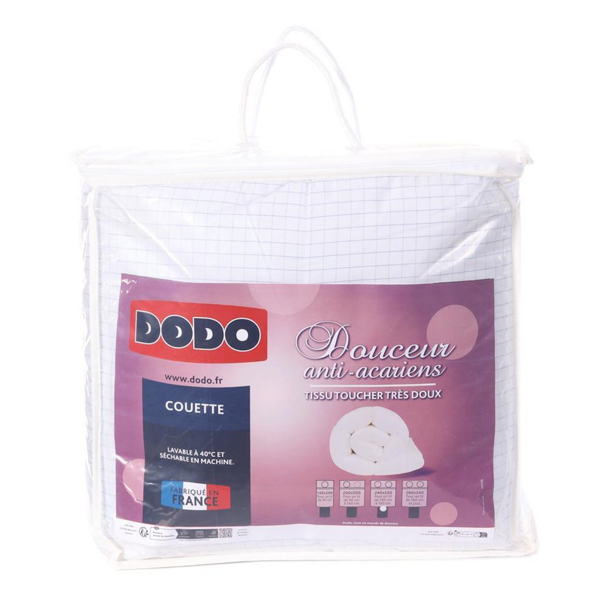 DODO Couette Légère Anti Acarien Blanc Dodo 240x220